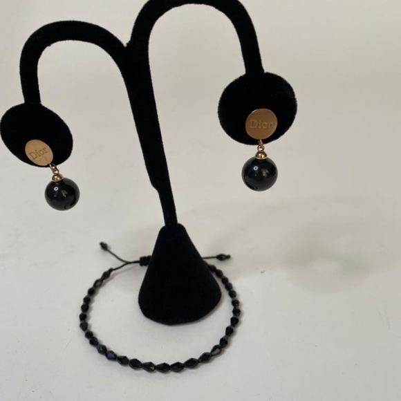 Dior Jewelry - EARRINGS with black bracelet set